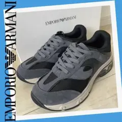 EMPORIOARMANI アルマーニ レザースニーカー 箱付き　新品　送料無料のサムネイル