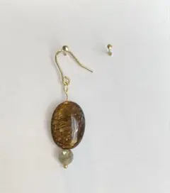 天然石ピアス（片耳）｜タイガーアイ｜一点物