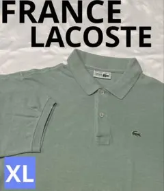 80s ヴィンテージ LACOSTE フランス製 ポロシャツ 水色 XL