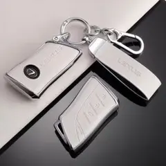 レクサスキーケース★NX UX RX GX LBX キーホルダー ホワイト高級感