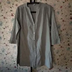 群言堂 根々 石見銀山　チュニック　シャツ　スキッパー　ベージュ系　日本製