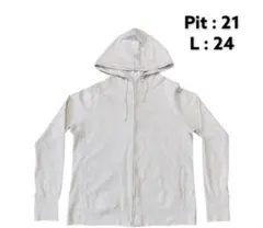 UNIQLO フルジップパーカー ライトグレー