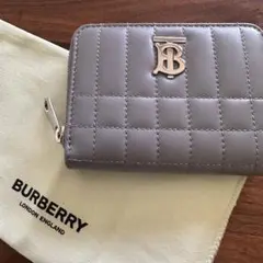 Burberry ローラジップ　ウォレット　グレー　バーバリー