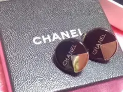【CHANEL】 イヤリング ／オーバル ブラック シルバーのサムネイル