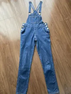 美品・お買い得★repipi armarioデニムサロペットスキニーM