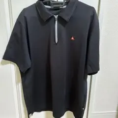 le coq sportif 黒 ジップアップポロシャツ