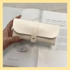 オシャレ 【数量限定】韓国 シンプル メガネケース 無地 スリム