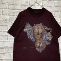 USA製90sヴィンテージTシャツ！シングルステッチ　ブラウン半袖古着L20