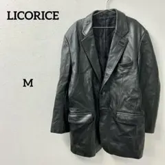 LICORICE 羊革レザージャケット 黒 Mサイズ 本革テーラード