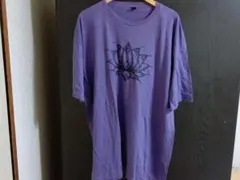 半袖Tシャツ パープル 蓮モチーフ 473