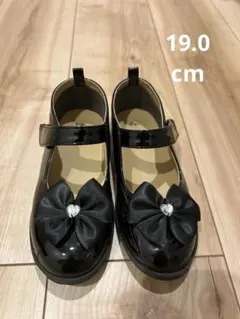 リボン付きブラックフォーマルシューズ 19.0 cm
