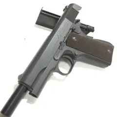 中古品】WA ガスガン「コルトガバメント ミリタリーモデル」木製