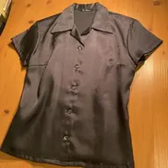 452.❤️サテン　光沢　ブラウス　d.i.a.(ダイヤ)系　セクシー