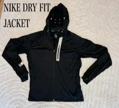 【美品】Nike DRI-FIT ナイロンジャケット 黒 L フード 軽量