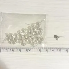 【即購入⭕️】カン付きボールピアスパーツ シルバー 大量セット