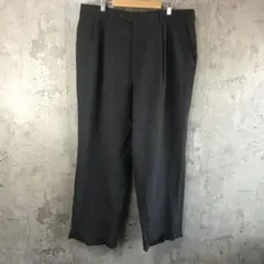 E503古着　スラックス　チャコール　無地　90s Y2K