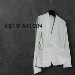 ESTNATION エストネーション ノーカラージャケット ホワイト