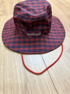 mont-bell バケットハット 赤・チェック