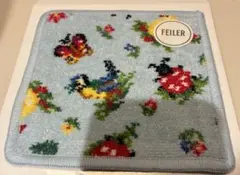 フェイラーハンカチ　ミニサイズ　ハイジプティ　水色ペールブルー　お花ハイジ青色
