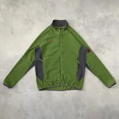 【人気】MAMMUT フリース カーキ POLARTEC ロゴ刺繍 AN17