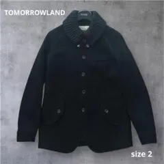 Edition ユニセックス　ピーコート ウールコート 異素材 リブニット