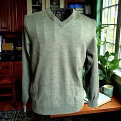 SIMPLE LIFE オリーブグリーン Vネック　ニットセーター