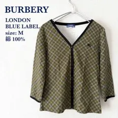 BURBERRY LONDON BLUE LABEL カーディガン M カーキのサムネイル