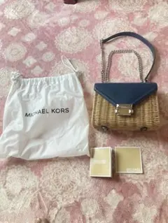 MICHAEL KORS ネイビー ベージュ ショルダーバッグ
