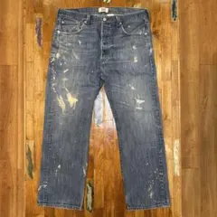 【メキシコ製】リーバイス 501 ペイント加工 ストレート デニムパンツ W36