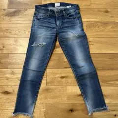 UNGRID アングリッド デニム クラッシュフレイドヘムストスリデニムパンツ