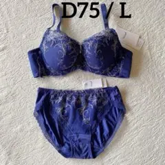 トリンプ ブラジャー　天使のブラ スリムライン 極上ライト　D75＆ショーツ　L