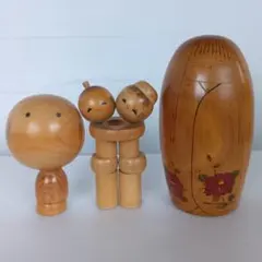 山岸梅好作 こけし 2体セット 木工芸品 - メルカリ