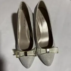 新品ANTEPRIMA シルバー グリッターハイヒール 22.5センチ