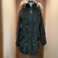 カーキフード付き モッズコート