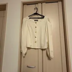 w closet スクエアネック 長袖ブラウス エクリュのサムネイル