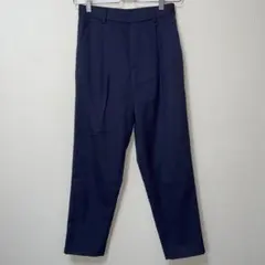 ユニクロ　ネイビー　カジュアルパンツ　ウエストゴム　オフィス　ビジネス　S