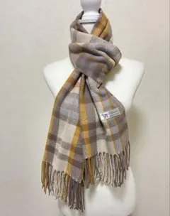 【ラスト1点】100%パシュミナカシミヤ大判ストールチェック柄ら軽量IUL30