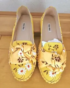 co.様、新品miu miu 花柄イエローエスパドリーユのサムネイル
