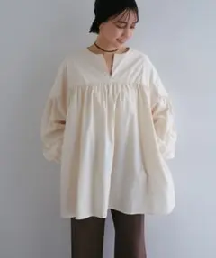 コットンチュニックブラウス キナリ