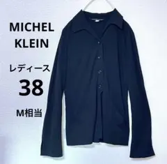 ミッシェルクラン　テーラードジャケット レディース38 薄手　ブラック