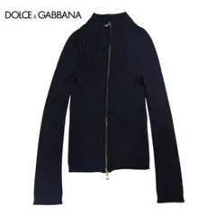 【美品】DOLCE&GABBANA 金ジップ ウール ドライバーズニットのサムネイル
