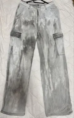 SHEIN タイダイ柄 カーゴパンツ グレー Sサイズ