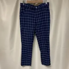 しまむら ストレッチチェック柄パンツ L