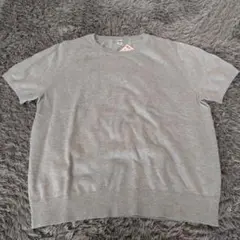 UNIQLO　UVカット　クルーネック半袖セーター　グレー　Ｌサイズ