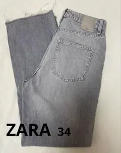 ZARA グレー ストレートデニム