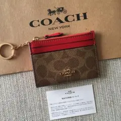 新品 COACH コーチ 定価23,100円 コイン パス IDケース 財布