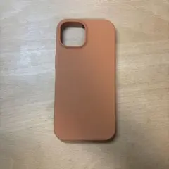 無印用品　スマホケース　オレンジ　iPhone15