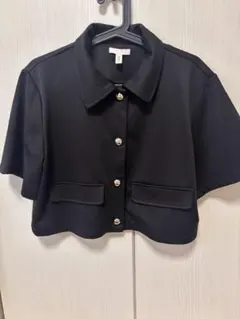 H&M 半袖ジャケット黒M エイチアンドエムのサムネイル