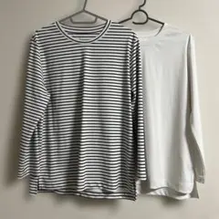 古着 九分そでTシャツ 2枚セット