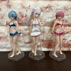 Re:ゼロから始める異世界生活 フィギュア 3体セット　ガシャポートレイツ